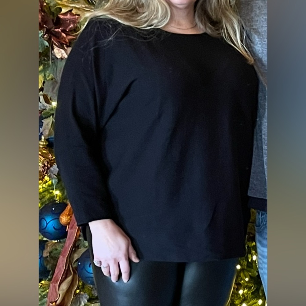 INC International Concepts Black Sweater